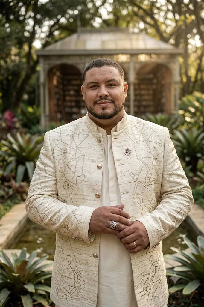 Rodrigo Campos, fundador de Salinas Grid, en los jardines de la Costa Blanca